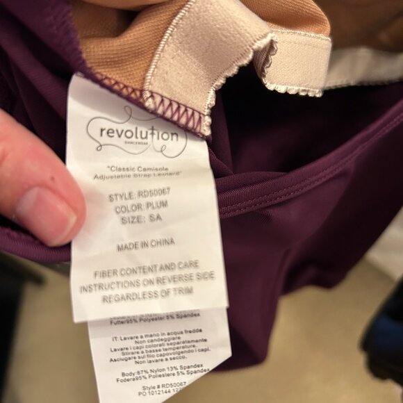 Revolution Plum camisole leotard AS. NWT - Picture 2 of 2
